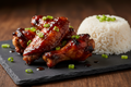 Kids BBQ Wings with White Rice